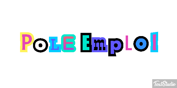 Pole Emploi Text effect