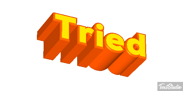 Tried Text effect