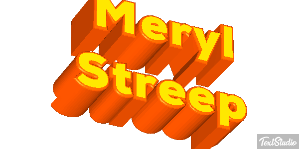 Meryl Streep Text effect