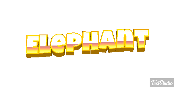 Elephant Текстовый эффект