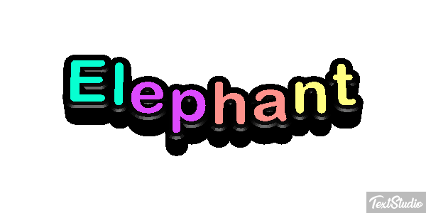 Elephant Текстовый эффект