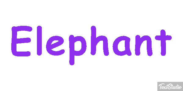 Elephant Текстовый эффект