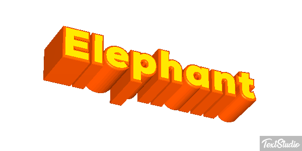 Elephant Текстовый эффект