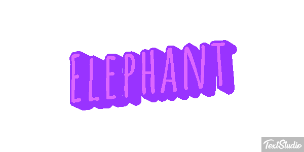 Elephant Текстовый эффект