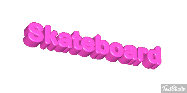 Skateboard Effetto testo