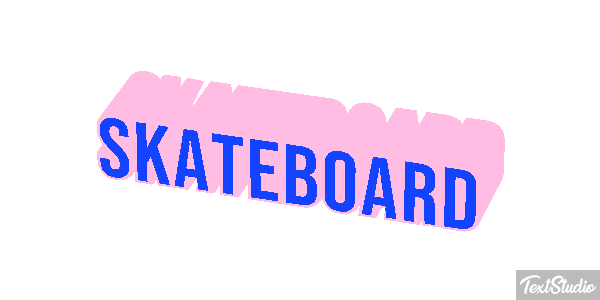 Skateboard Effetto testo