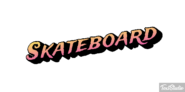 Skateboard Effetto testo