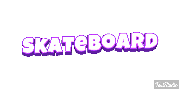 Skateboard Effetto testo
