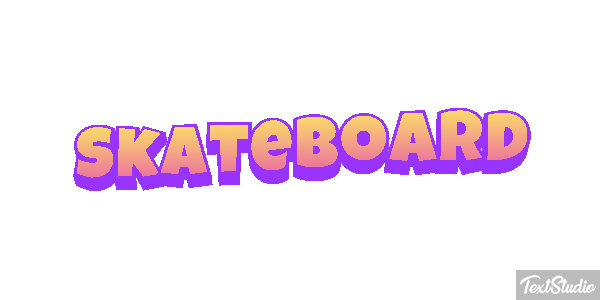 Skateboard Effetto testo