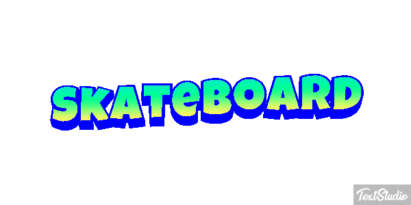 Skateboard Effetto testo