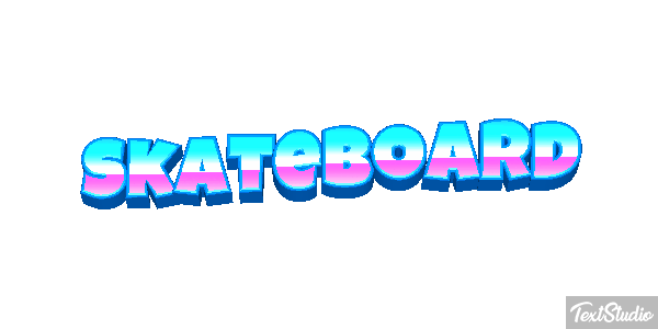 Skateboard Effetto testo