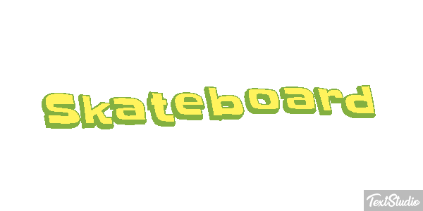 Skateboard Effetto testo