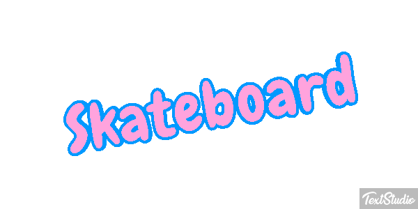 Skateboard Effetto testo