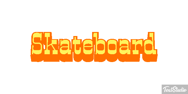 Skateboard Effetto testo