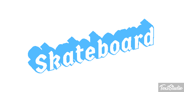 Skateboard Effetto testo