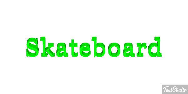 Skateboard Effetto testo