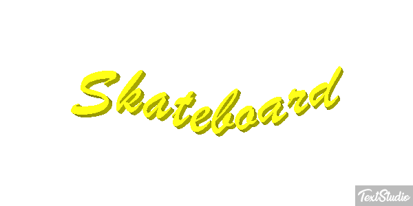 Skateboard Effetto testo