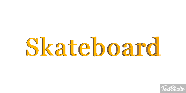 Skateboard Effetto testo