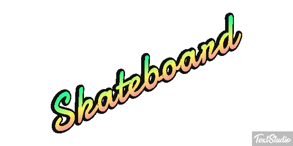 Skateboard Effetto testo