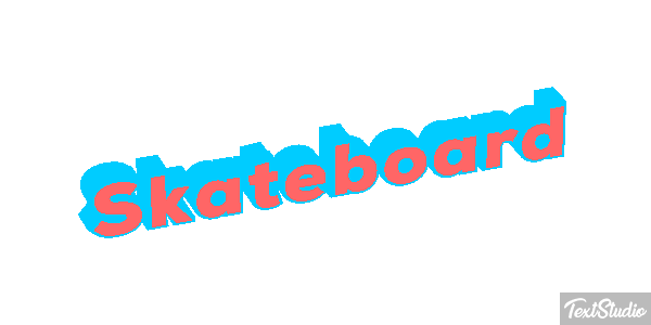 Skateboard Effetto testo