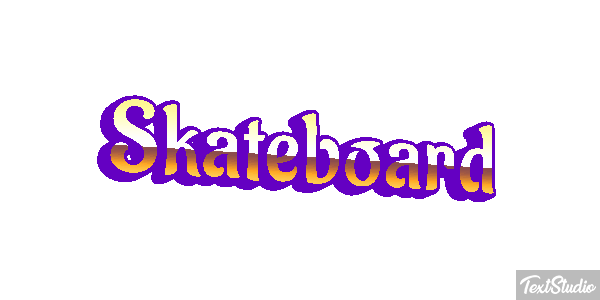 Skateboard Effetto testo
