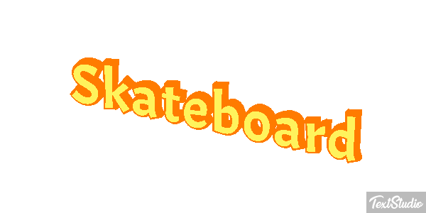 Skateboard Effetto testo