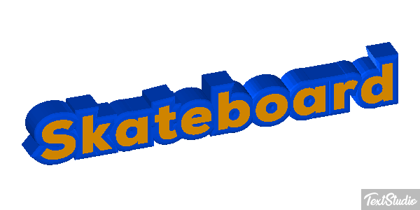 Skateboard Effetto testo