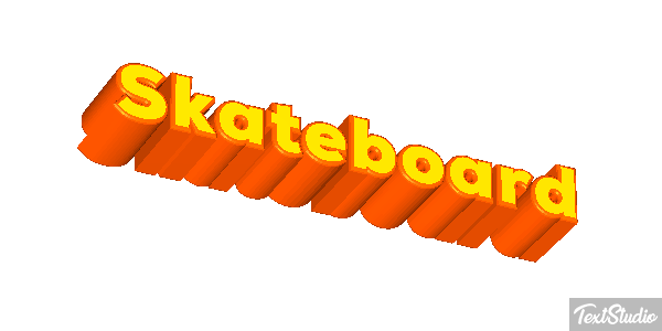 Skateboard Effetto testo
