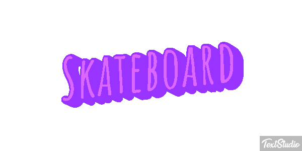 Skateboard Effetto testo