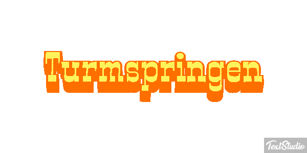 Turmspringen Texteffekt