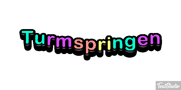 Turmspringen Texteffekt