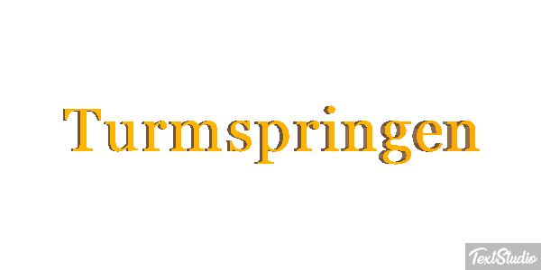 Turmspringen Texteffekt