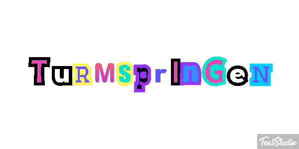 Turmspringen Texteffekt