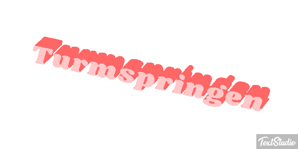 Turmspringen Texteffekt