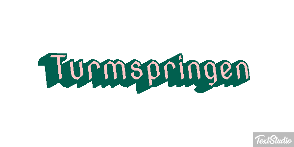 Turmspringen Texteffekt