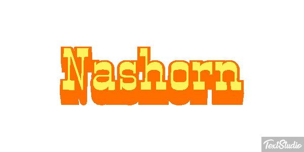 Nashorn Texteffekt