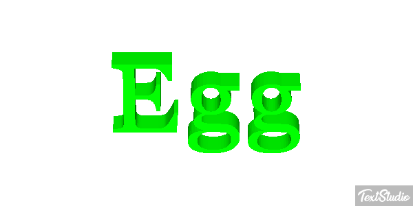 Egg Effetto testo