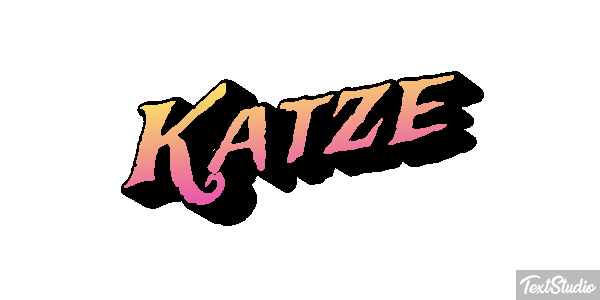 Katze Texteffekt