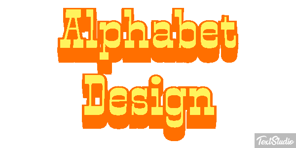 Alphabet Design Text effect