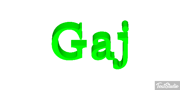 Gaj Effet de texte