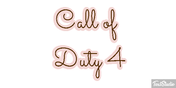 Call of Duty 4 Текстовый эффект