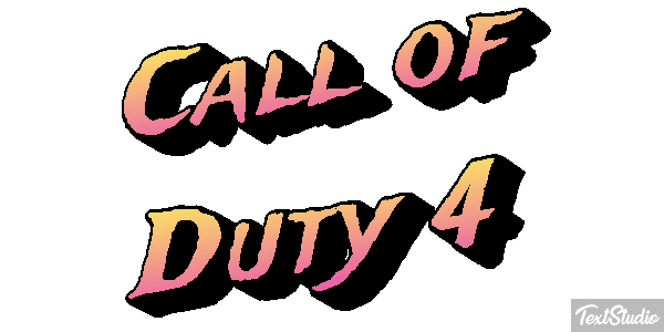 Call of Duty 4 Текстовый эффект