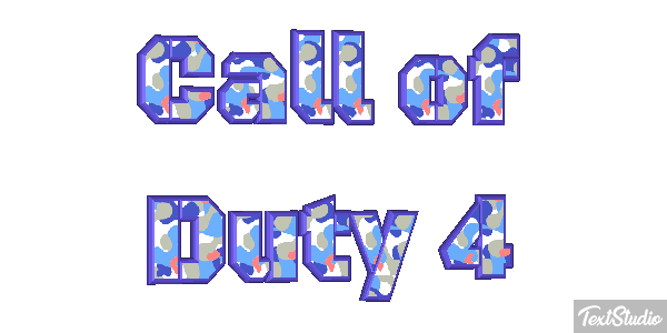Call of Duty 4 Текстовый эффект