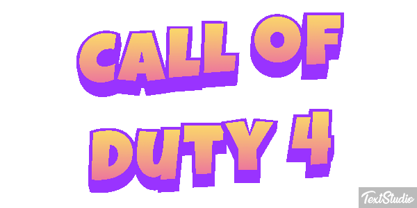 Call of Duty 4 Текстовый эффект