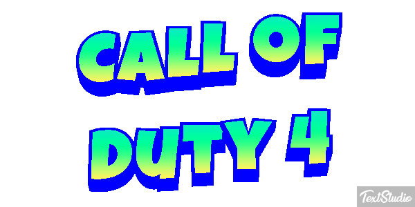 Call of Duty 4 Текстовый эффект
