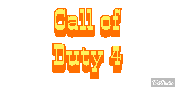 Call of Duty 4 Текстовый эффект