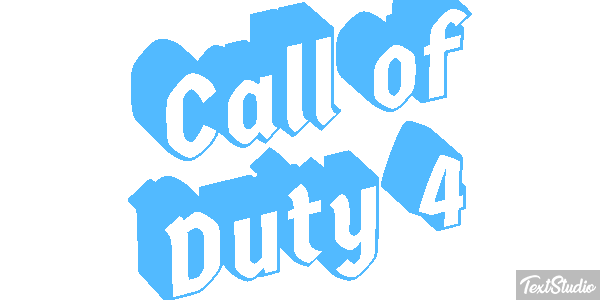 Call of Duty 4 Текстовый эффект