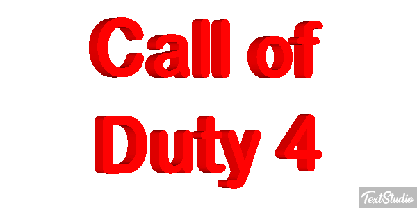 Call of Duty 4 Videogame Animated GIF Logo Designs