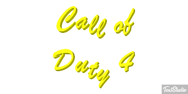 Call of Duty 4 Текстовый эффект