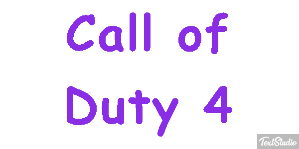 Call of Duty 4 Текстовый эффект